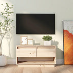 Meuble TV Bois Massif Vintage en Pin - 74 cm-Mon Meuble TV-Naturel-1-11