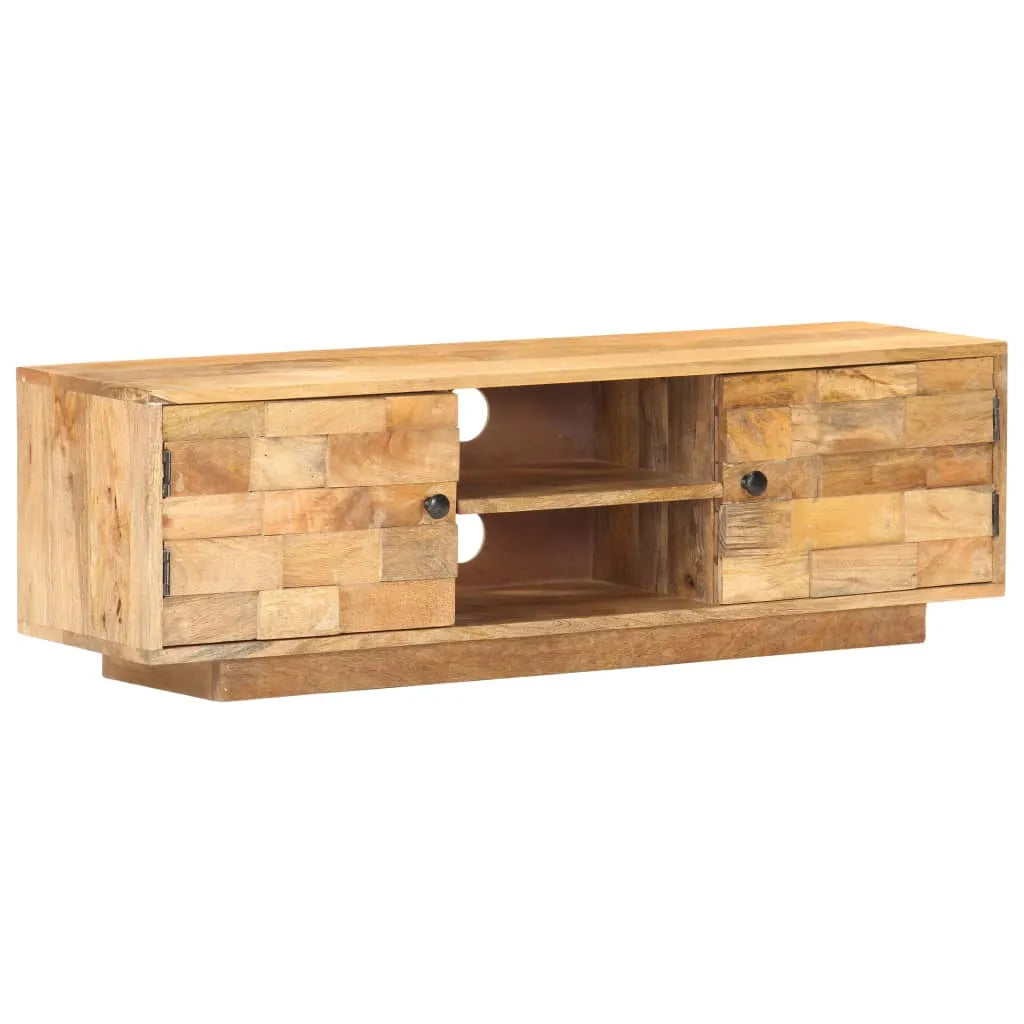 Meuble TV Bois Naturel Clair en Manguier - 116 cm-Mon Meuble TV-1