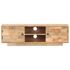Meuble TV Bois Naturel Clair en Manguier - 116 cm-Mon Meuble TV-3