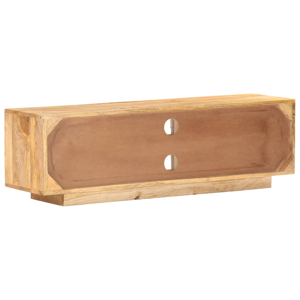 Meuble TV Bois Naturel Clair en Manguier - 116 cm-Mon Meuble TV-4