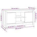 Meuble TV Bois Naturel Design en Pin Massif - 103 cm-Mon Meuble TV-Naturel-1-10