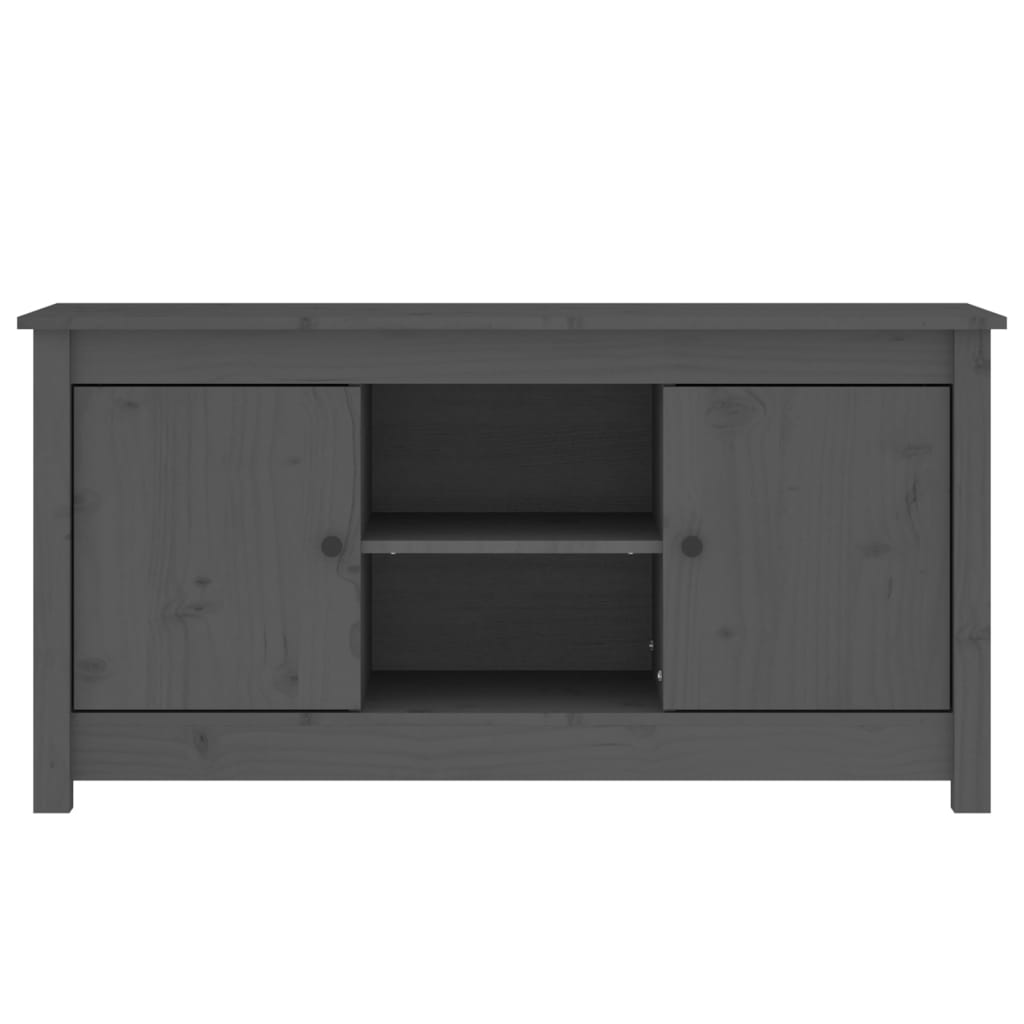 Meuble TV Bois Naturel Design en Pin Massif - 103 cm-Mon Meuble TV-Naturel-1-3