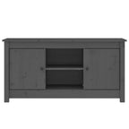 Meuble TV Bois Naturel Design en Pin Massif - 103 cm-Mon Meuble TV-Naturel-1-3