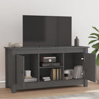 Meuble TV Bois Naturel Design en Pin Massif - 103 cm-Mon Meuble TV-Naturel-1-6