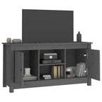 Meuble TV Bois Naturel Design en Pin Massif - 103 cm-Mon Meuble TV-Naturel-1-8