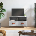 Meuble TV Bois Pas Cher Effet Sonoma Gris - 80 cm-Mon Meuble TV-Gris béton-1-15