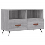 Meuble TV Bois Pas Cher Effet Sonoma Gris - 80 cm-Mon Meuble TV-Gris béton-1-2