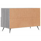 Meuble TV Bois Pas Cher Effet Sonoma Gris - 80 cm-Mon Meuble TV-Gris béton-1-8