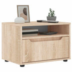 Meuble TV Bois Petite Taille Effet Béton - 60 cm-Mon Meuble TV-Chêne sonoma-14