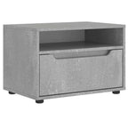 Meuble TV Bois Petite Taille Effet Béton - 60 cm-Mon Meuble TV-Gris béton-1