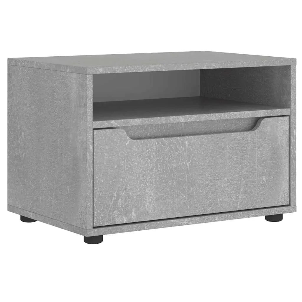 Meuble TV Bois Petite Taille Effet Béton - 60 cm-Mon Meuble TV-Gris béton-1