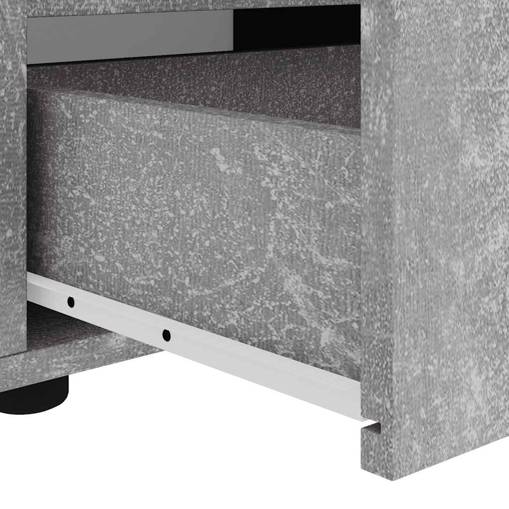 Meuble TV Bois Petite Taille Effet Béton - 60 cm-Mon Meuble TV-Gris béton-10