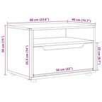 Meuble TV Bois Petite Taille Effet Béton - 60 cm-Mon Meuble TV-Gris béton-12