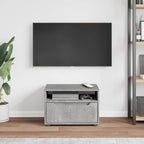 Meuble TV Bois Petite Taille Effet Béton - 60 cm-Mon Meuble TV-Gris béton-2