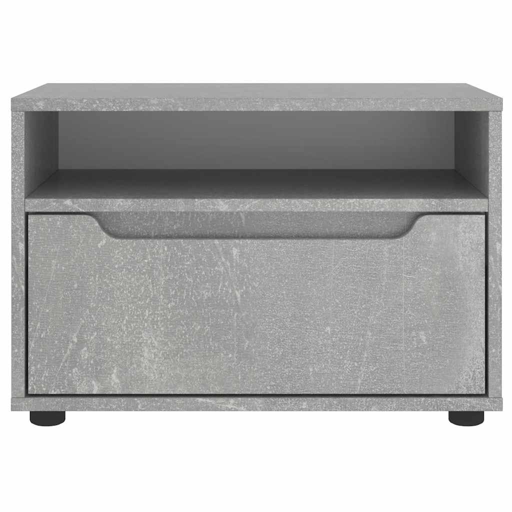 Meuble TV Bois Petite Taille Effet Béton - 60 cm-Mon Meuble TV-Gris béton-5