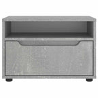 Meuble TV Bois Petite Taille Effet Béton - 60 cm-Mon Meuble TV-Gris béton-5
