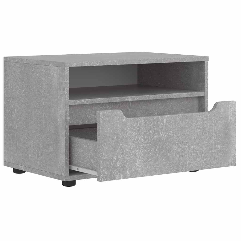 Meuble TV Bois Petite Taille Effet Béton - 60 cm-Mon Meuble TV-Gris béton-6