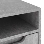 Meuble TV Bois Petite Taille Effet Béton - 60 cm-Mon Meuble TV-Gris béton-9