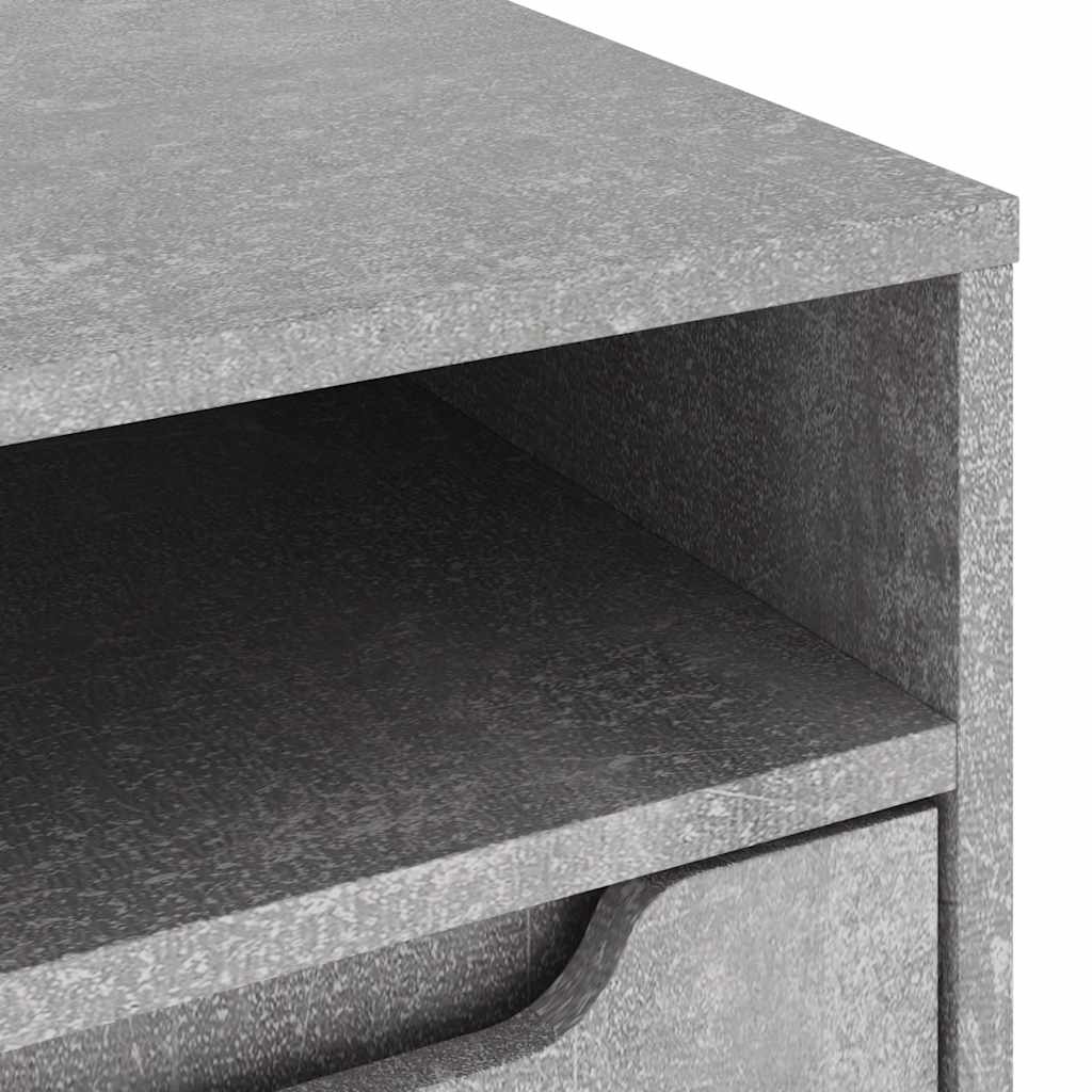 Meuble TV Bois Petite Taille Effet Béton - 60 cm-Mon Meuble TV-Gris béton-9