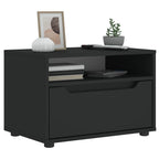 Meuble TV Bois Petite Taille Effet Béton - 60 cm-Mon Meuble TV-Noir-15