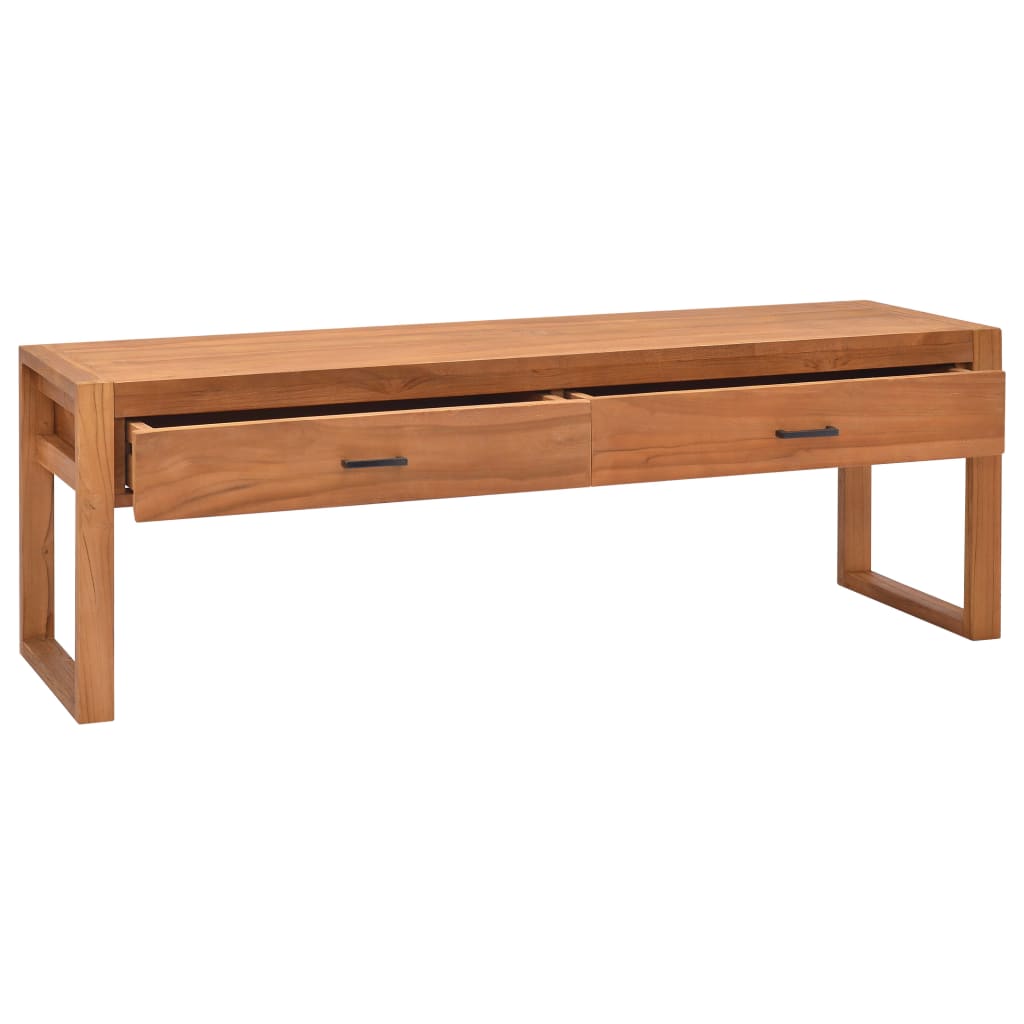 Meuble TV Bois Scandinave en Teck - 140 cm-Mon Meuble TV-100 cm-1-2