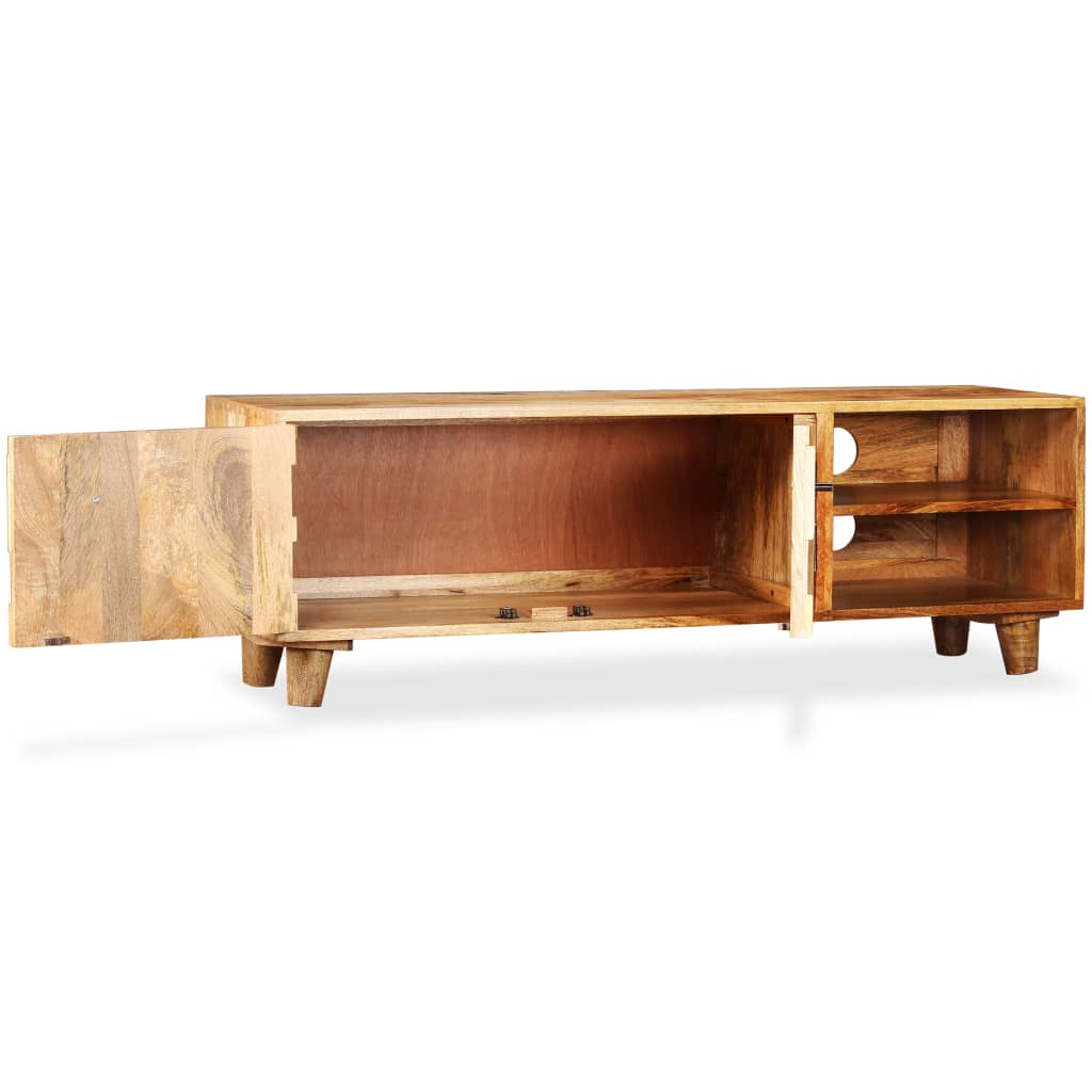 Meuble TV Bois Sculpté en Manguier Massif - 118 cm-Mon Meuble TV-4