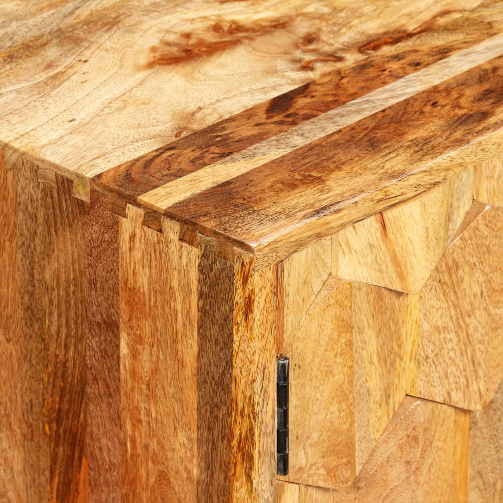 Meuble TV Bois Sculpté en Manguier Massif - 118 cm-Mon Meuble TV-7