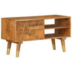 Meuble TV Bois Simple en Manguier - 85 cm-Mon Meuble TV-1