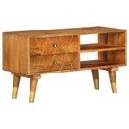 Meuble TV Bois Simple en Manguier - 85 cm-Mon Meuble TV-11