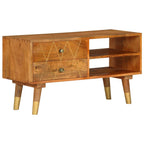 Meuble TV Bois Simple en Manguier - 85 cm-Mon Meuble TV-12
