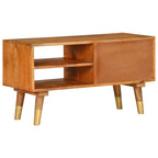 Meuble TV Bois Simple en Manguier - 85 cm-Mon Meuble TV-4