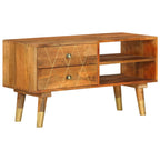 Meuble TV Bois Simple en Manguier - 85 cm-Mon Meuble TV-9