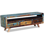 Meuble TV Bois Style Ancien Massif - 120 cm-Mon Meuble TV-3