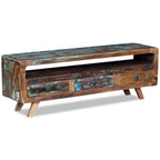 Meuble TV Bois Style Ancien Massif - 120 cm-Mon Meuble TV-5