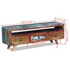 Meuble TV Bois Style Ancien Massif - 120 cm-Mon Meuble TV-8