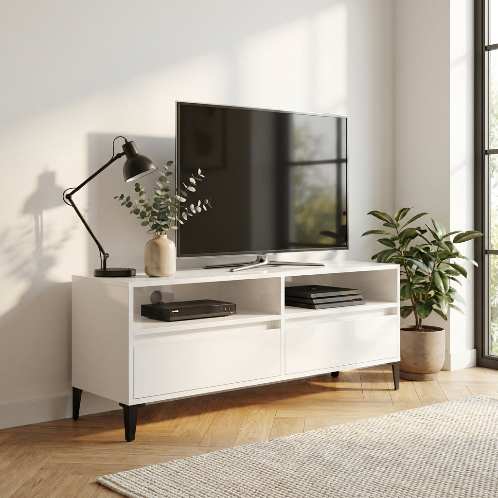 meuble-tv-bois-sur-pied-blanc-brillant-100-cm-decor
