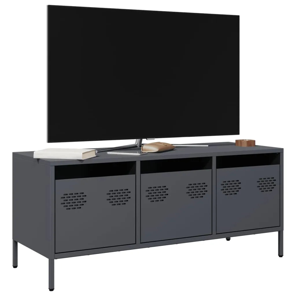 Meuble TV Casier Métallique Blanc - 101,5 cm-Mon Meuble TV-Anthracite-101.5 cm-14