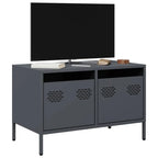 Meuble TV Casier Métallique Blanc - 101,5 cm-Mon Meuble TV-Anthracite-68 cm-20