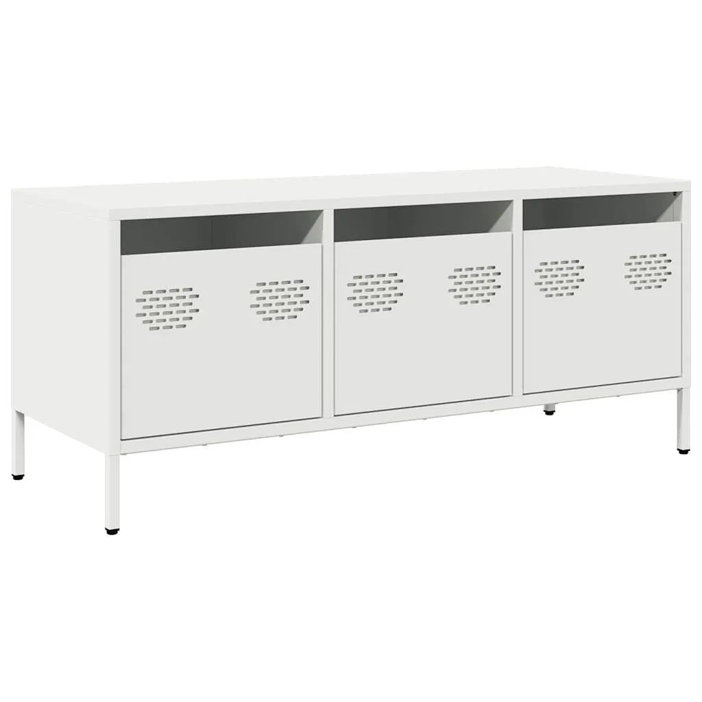 Meuble TV Casier Métallique Blanc - 101,5 cm-Mon Meuble TV-Blanc-68 cm-1