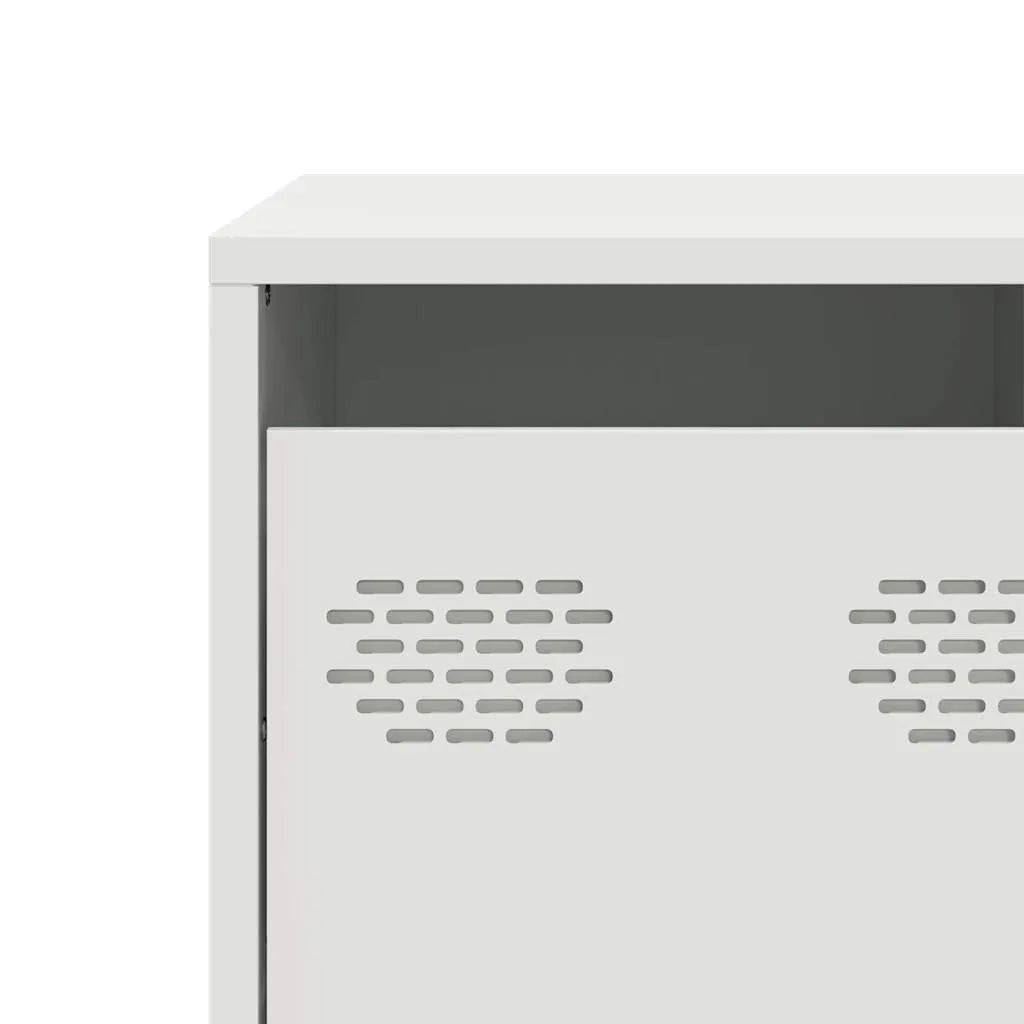 Meuble TV Casier Métallique Blanc - 101,5 cm-Mon Meuble TV-Blanc-68 cm-10