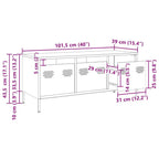 Meuble TV Casier Métallique Blanc - 101,5 cm-Mon Meuble TV-Blanc-68 cm-12