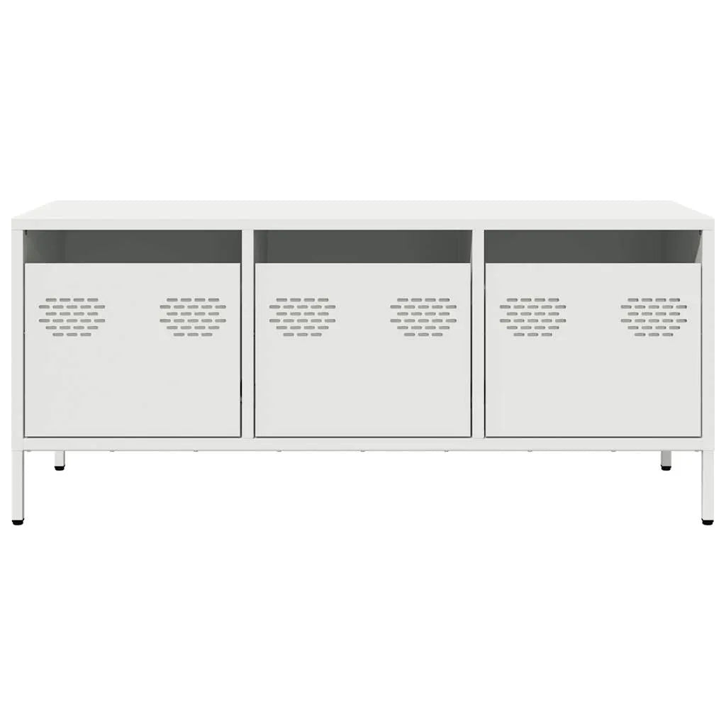 Meuble TV Casier Métallique Blanc - 101,5 cm-Mon Meuble TV-Blanc-68 cm-4