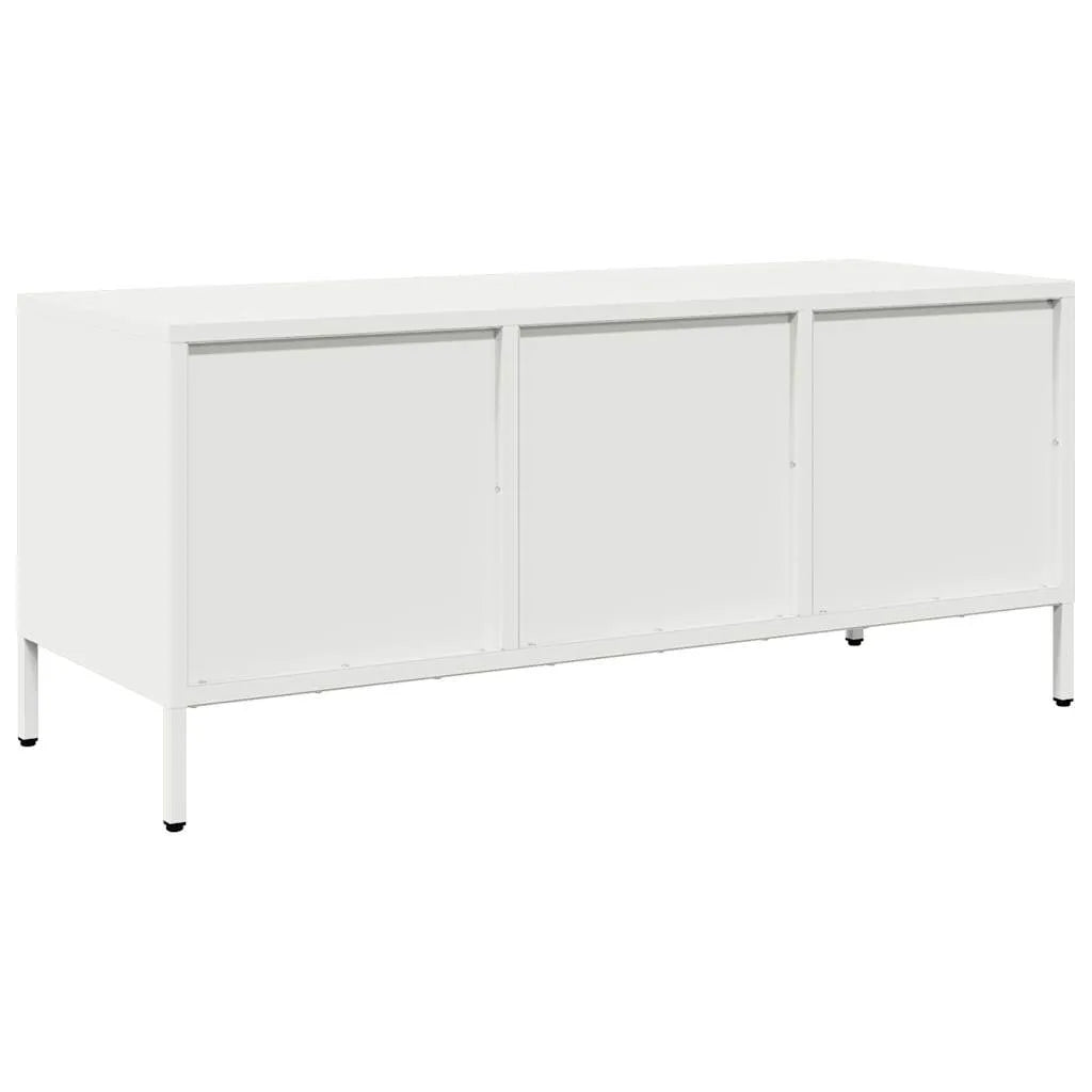 Meuble TV Casier Métallique Blanc - 101,5 cm-Mon Meuble TV-Blanc-68 cm-7
