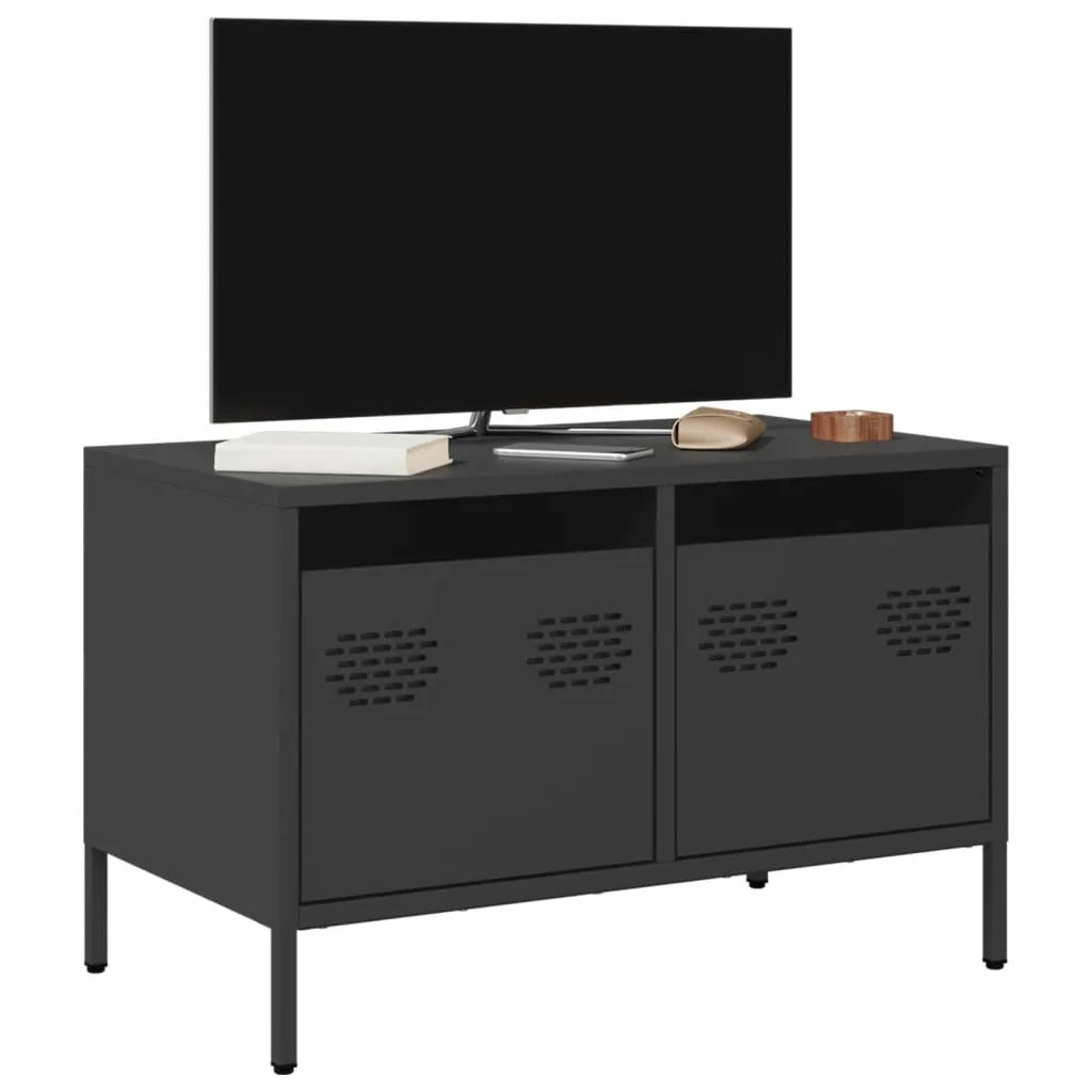 Meuble TV Casier Métallique Blanc - 101,5 cm-Mon Meuble TV-Noir-68 cm-23