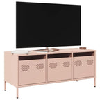Meuble TV Casier Métallique Blanc - 101,5 cm-Mon Meuble TV-Rose-101.5 cm-13