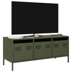 Meuble TV Casier Métallique Blanc - 101,5 cm-Mon Meuble TV-Vert olive-101.5 cm-17