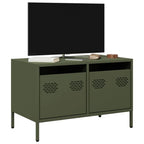 Meuble TV Casier Métallique Blanc - 101,5 cm-Mon Meuble TV-Vert olive-68 cm-21