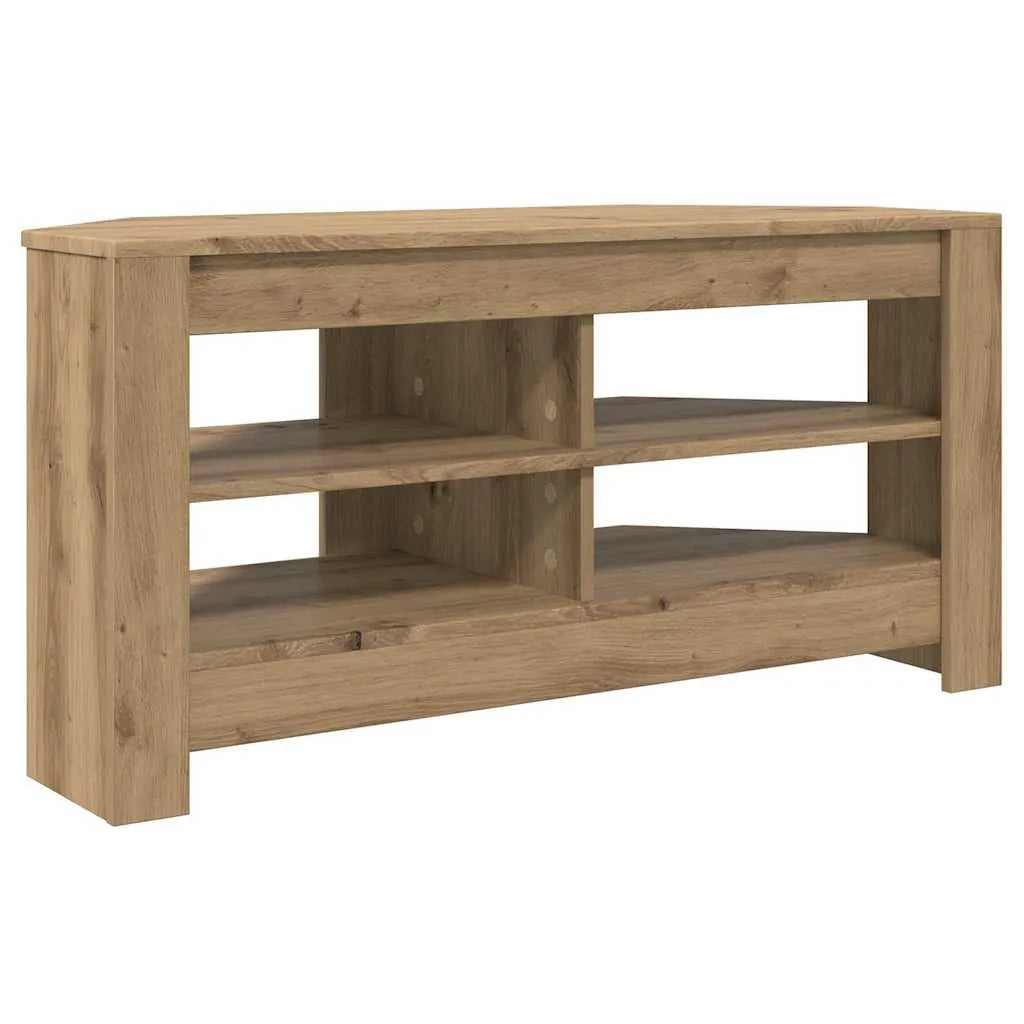 Meuble TV d'Angle en Bois Clair - 102 cm-Mon Meuble TV-Bois ancien-1