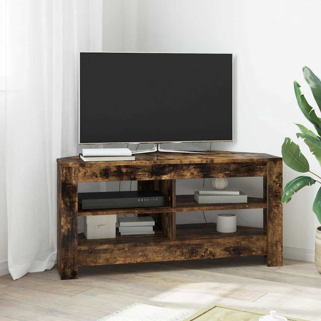 Meuble TV d'Angle en Bois Clair - 102 cm-Mon Meuble TV-Chêne fumé-17