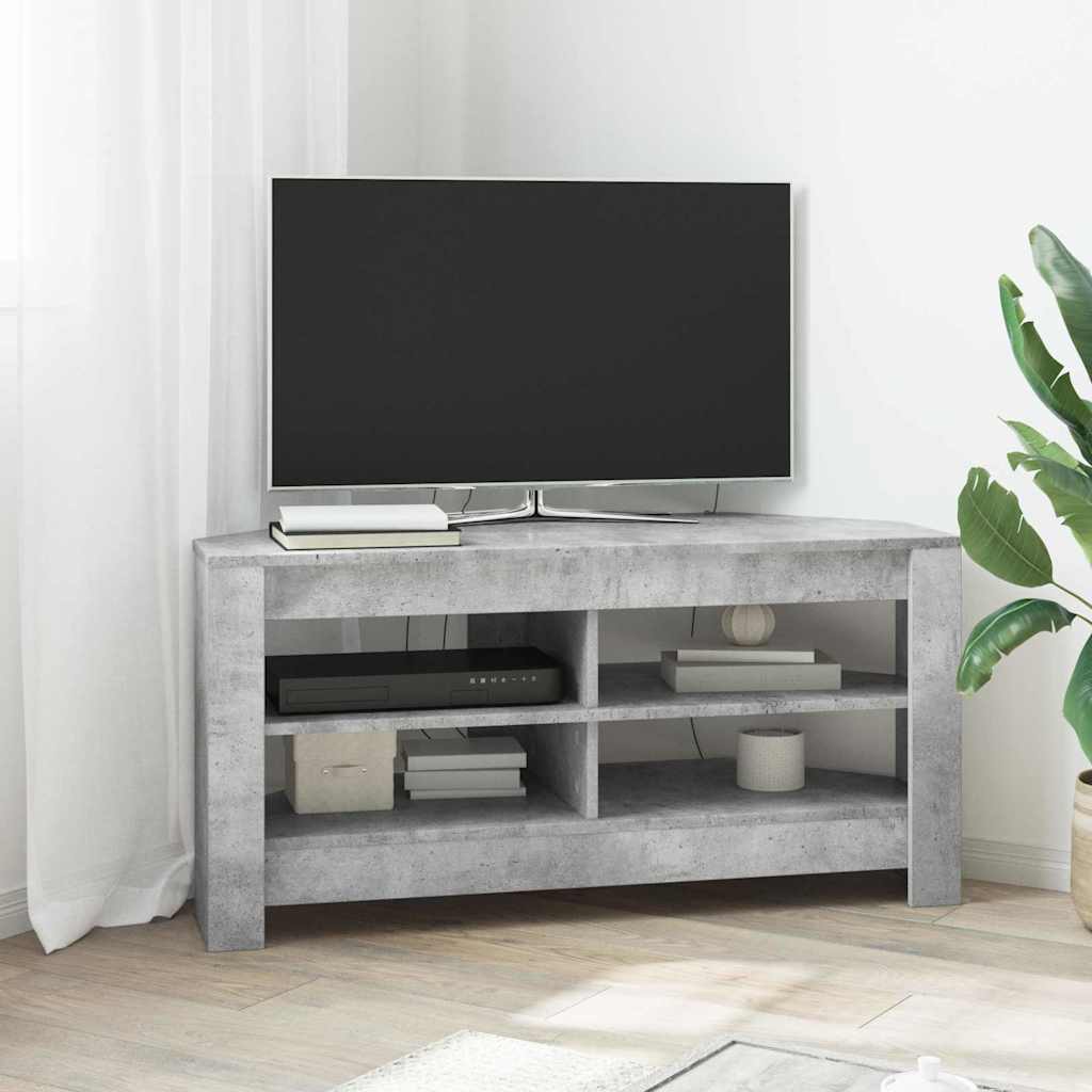 Meuble TV d'Angle en Bois Clair - 102 cm-Mon Meuble TV-Gris béton-16